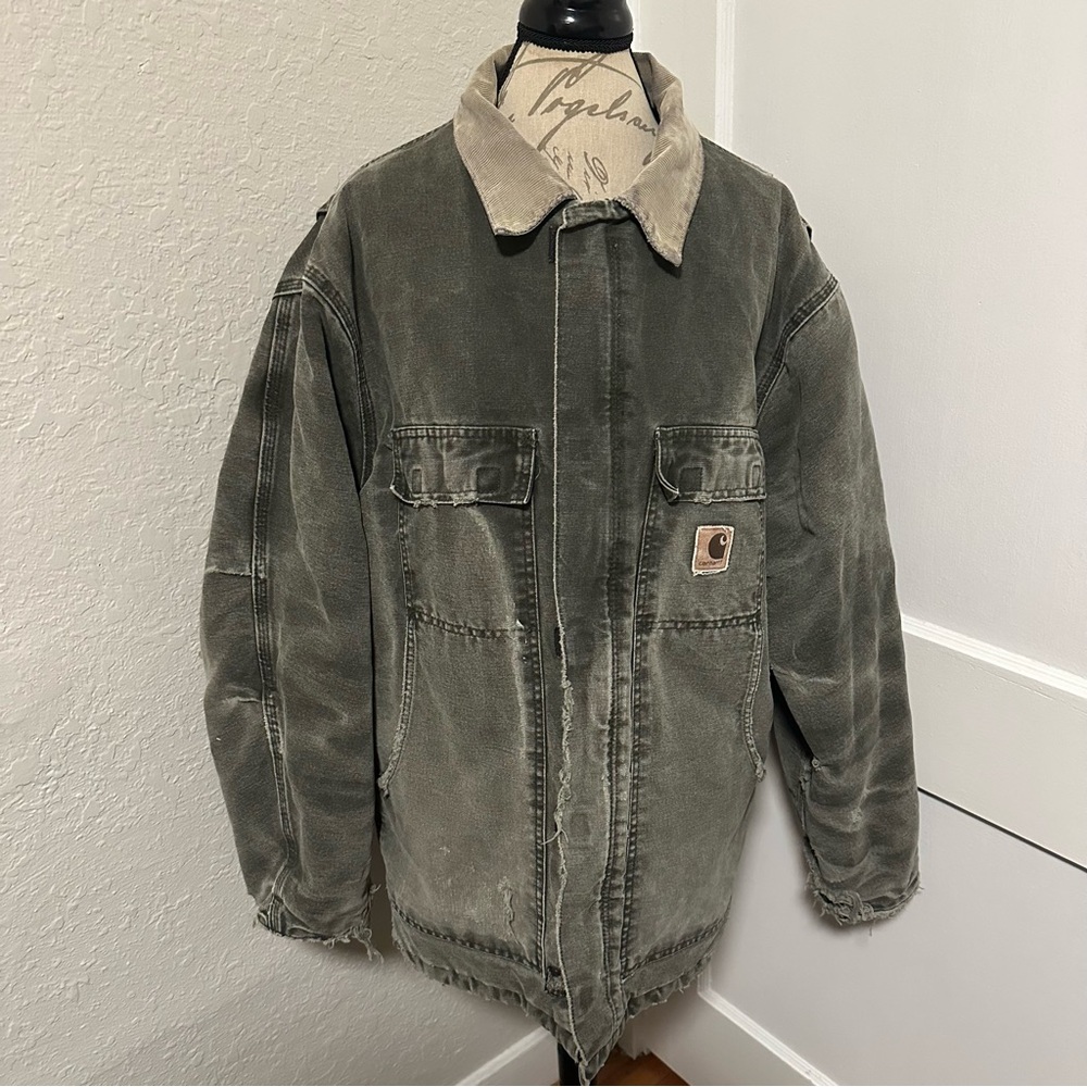 Vintage Carhartt Distressed Quilt Artic Jacket C26 MOS